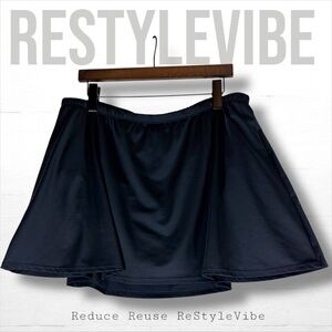 SWIMSUITS FOR ALL Women’s Size 22 Swim Skirt Bottoms Brief Black High Rise Fit